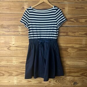 kate spade Navy and White Striped Top Fit-and-Flare Dress